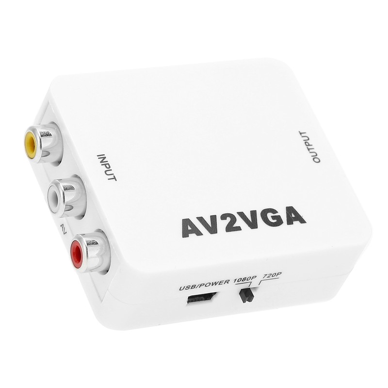 For AV to VGA Conveter Portable 1920x1080 HD AV2VGA Video
