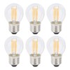 6PCS G45 E27 LED Light Bulb Transparent Glass Bulb Vintage
