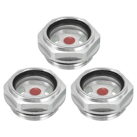 PATIKIL 3 Pack Air Compressor Oil Sight Glass G 1 Inch Male Thread Aluminium Alloy Oil Liquid Level Indicator Pack Air Compressor Parts with O-Ring