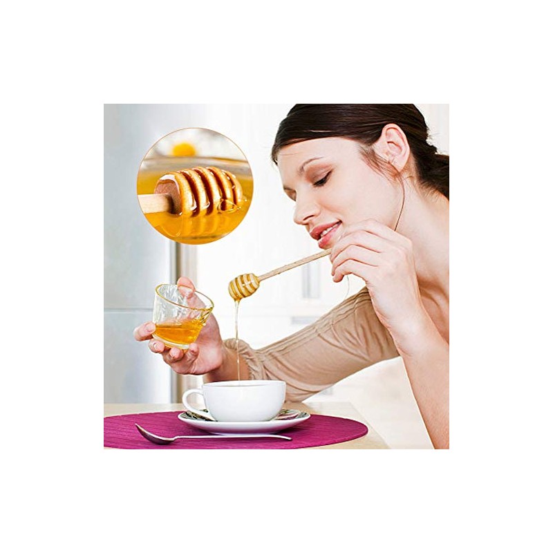 Wooden Honey Stirrer, Pack of 50, Honey Stirring Stick for