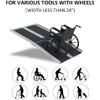 HOMCOM Aluminum Portable Skidproof PVC Carpeted Folding Wheelchair Ramp, 4'