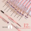 Brochas de Maquillaje Kit 18 Piezas Profesional Sintéticos de Alta