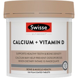 Swisse Ultiboost Calcium + Vitamin D - Supports the absoption of dietary calcium - 150 Tablets