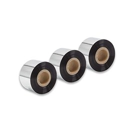 vhbw 3x Thermal Foil Thermal Transfer Tape Black 40 mm Compatible with Fax Printers Godex EZ-6200 Plus, EZ-6300 Plus, EZPI 1200, EZPI 1300, G500, G530, RT700, RT730