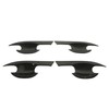 4PCs Car Exterior Door Handle Bowl Protector Glossy Black Cup