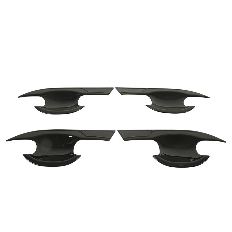 4PCs Car Exterior Door Handle Bowl Protector Glossy Black Cup