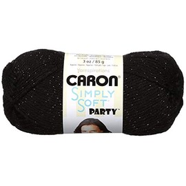 2 Set/Caron Simply Soft Party Yarn (3-Pack) Black Sparkle H97PAR-7