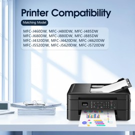 LC203XL Ink Cartridges High Yield Compatible for Brother LC203 LC201 Ink Cartridges Works with MFC-J880DW MFC-J480DW MFC-J460DW MFC-J4420DW MFC-J485DW MFC-J885DW (Black, Cyan, Magenta, Yellow, 4 Pack)