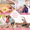 NAJIESUN Snack Box, 4-Pack Lunch Box with Spoon Fork, 5