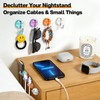 8 Pack 360° Rotatable Magnetic Cable Clips, Adhesive Cord Holder