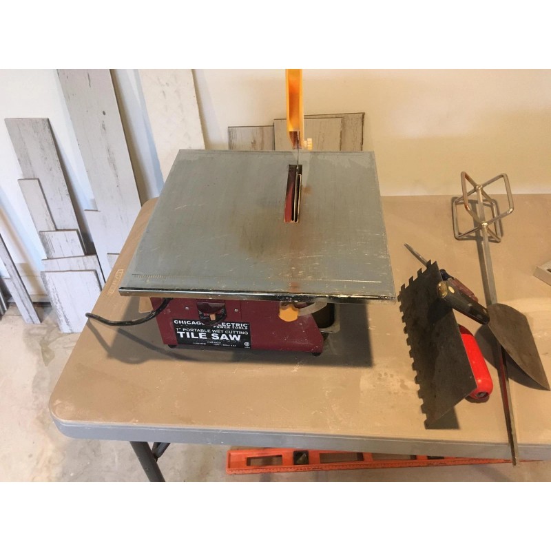 Chicago 7” Portable Wet Cutting Tile Saw Chicago Electric Power