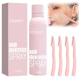 Hair Identifier Spray for Face Shaving, Skin Body Hair Identifying Spray With Razors, Skin Dermaplaning Spray for Face, Moisturizing and Skin Care Dermaplaner Spray (1pack)
