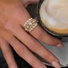 Pearl Ring for Women Gold Freshwater Pearl Engagement Ring Bridal