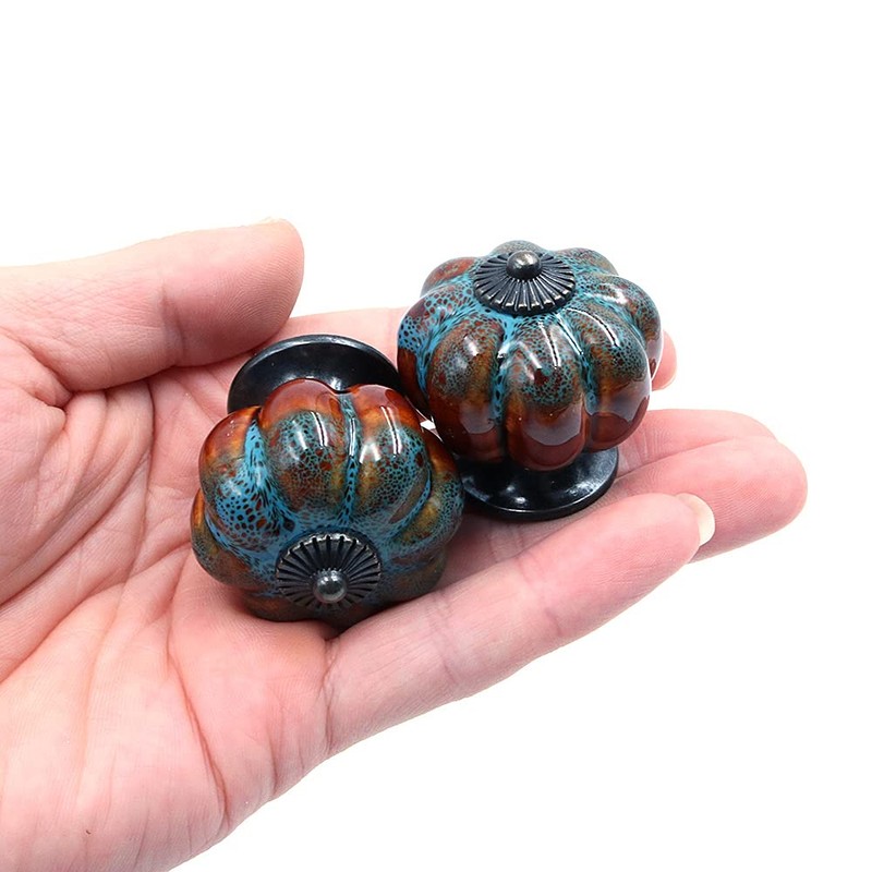 Shiwaki 5 x Knobs, Cupboard Drawer Handles, Cupboard Handles, Ceramic