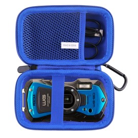 JINMEI Hard EVA Carrying Case Compatible with PENTAX WG-8/WG-90/ RICOH WG-7/WG-6/WG-80/WG-70 Waterproof Digital Camera storage box (blue)