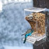 HUSHUI Finch Bird Feeder Splash-proof Bird Feeder Bird Cage Accessories