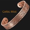 Wide Copper Magnetic Bracelet Men Celtic Pure Copper Bangle Cuff