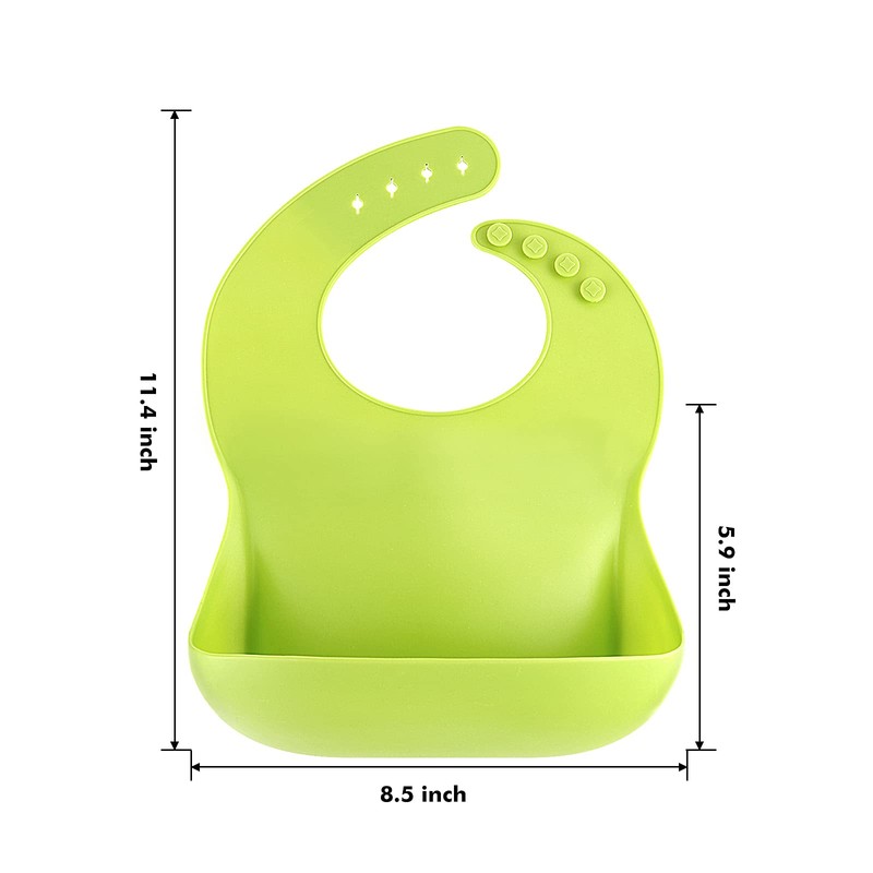 Eascrozn Silicone Bibs for Babies & Toddlers Set of 3,
