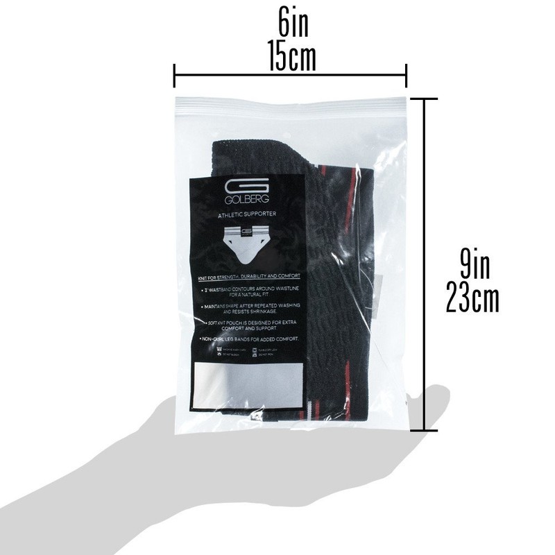 Golberg Athletic Supporter - (2 Pack, Black, X-Large)