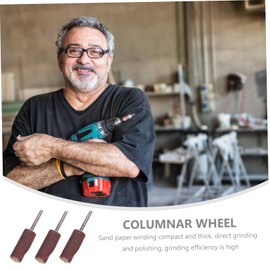 WHAMVOX 10pcs Sandpaper Disc Columnar Grinding Flap Wheel Accessories for Working Tight Spaces for Crafts Office Use