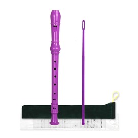 Mr.Power Soprano Recorder C Key 8 Hole German Fingering Clarinet ABS Music Flute Gift for Beginner Graduation School Education Family (Purple)