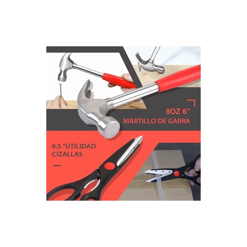 Kit Herramientas Manuales Juego Herramienta Mecánicas 39 Pcs