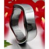 Genuine Hematite Wavy Grey Dark Grey Smooth Hematite Ring Stone