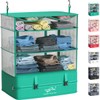 FANCYOU Compressible Packing Cubes Portable Hanging Closet Shelves 17"x12"x24" Extendable