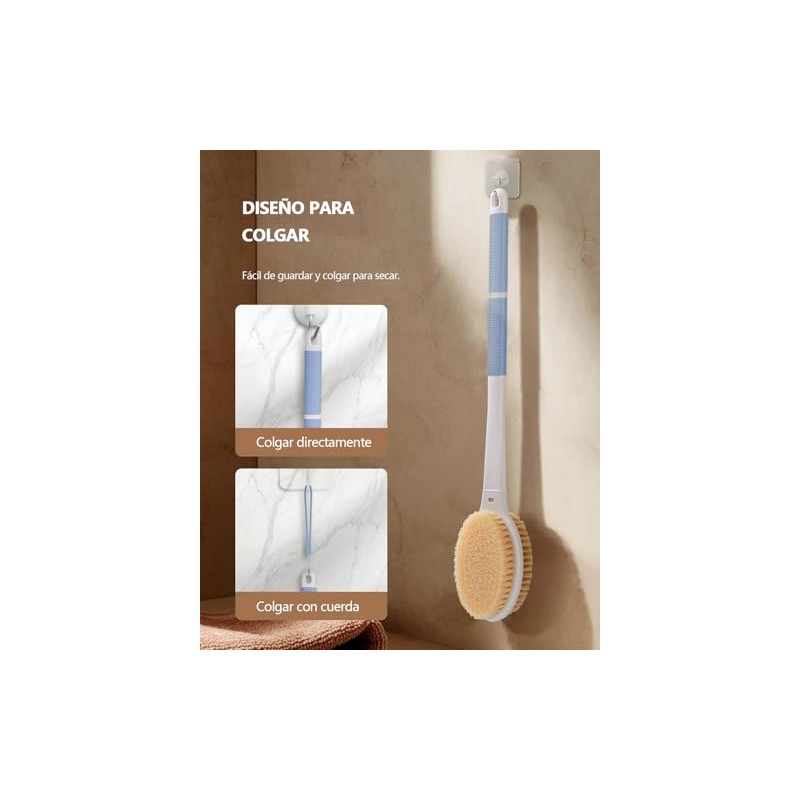 Cepillo para Espalda, 45cm Mango Largo Antideslizante, Cepillo Corporal