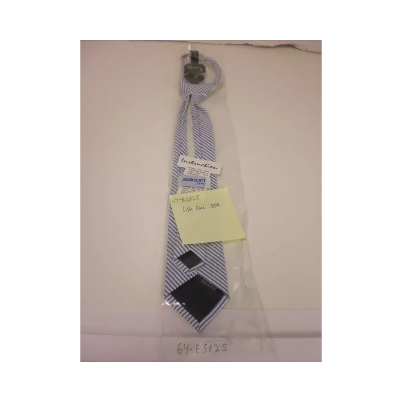 IMP CHILDREN'S NECK TIE 15" 64-ES825 LIGHT BLUE STRIPES ADJ