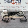 54" Iron Leg Shackles w/ Key, Heavy Duty Old Style