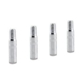 Car Valve Stem Extenders 4cm, 4 Pcs Screw-on Tire Valve Extender Hose Wheel Tire Cap Extension 2" Car Tire Valve Caps Extension Car Truck Van Caravan, Silver