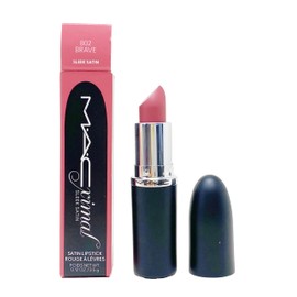 MAC Cosmetics Ximal Sleek Satin Lipstick - 802 Brave (Pink beige with a white pearl) 0.12 Oz / 3.5 g