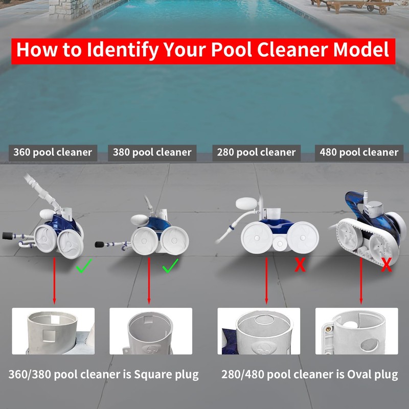 UCEDER 2 Pack Zippered Bag Replacement Fits for Polaris 360,