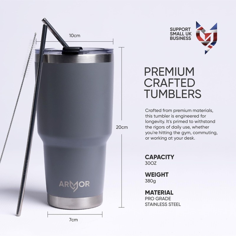 Product Armor 30oz Vacuum Insulated Stainless Steel Tumbler (Gotham Grey)