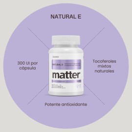Natural E Matter Vitamina E 90 Capsulas Antioxidante Antiage N/a