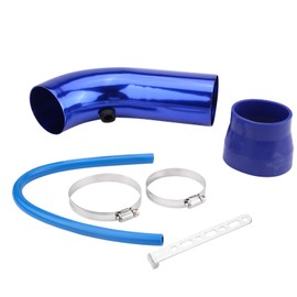 76mm/3inch Universal Car Cold Air Intake Pipe Tube Hose Kit Filter System Blue