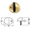 Floor Mounted Half-Moon Wall/Furniture Protector Doorstop Rubber Bumper Stopper (Satin