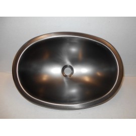 K&B *12 X 17 OVAL GREY METAL SINK SINGLE BOWL K&B RV 133266B  FREE SHIP