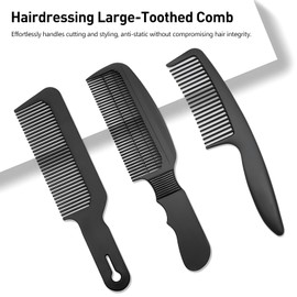 3 Pieces Hair Cutting Comb Barber Comb for Men Women Hair Styling Combs Fine Teeth Carbon Comb Set Anti Static Heat Resistant Hairdressing Comb