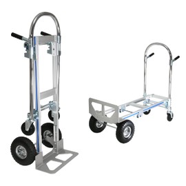 Aluminum Convertible Hand Truck, 2 in 1 Folding Dolly 800 LBS Capacity Heavy Duty Industrial Platform Cart Collapsible Truck for Transport & Moving in Warehouse, Home, Supermarket