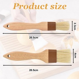 2PCS Pastry Brushes – Heat-Resistant Pastry Brushe, Cooking Brush for Baking, Grilling, BBQ, and Glazing, Easy to Clean, Durable Handle