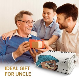 Juratar Uncle Gifts Blanket, Uncle Birthday Gifts, Best Uncles Gift for Fathers Day, Thanksgiving, Christmas, Funy Presents for Uncles from Nephew Niece, Soft Flannel Throws Blankets, 50"X60"