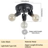 SEEBLEN 3 Light Flush Mount Ceiling Light with Pull Chain,