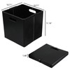 Fabnati Set of 4 Foldable Storage Cubes Plastic, Black Cubes