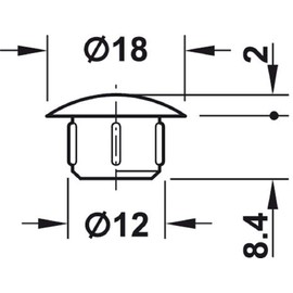 Gedotec Screw Caps Round Furniture Cover Caps Plastic Screw Covers Brown - H1117 | End Caps for Blind Drilling | Diameter 12 mm | Made in Germany | Pack of 20 - Hole Caps for Drill Holes and Furniture