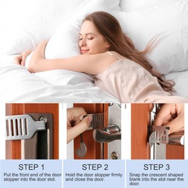 Portable Door Lock Travel Lock Solid Heavy Duty Lock Hole Free Security Door Lock for Home/Travel/Hotel/School/Motel/Home