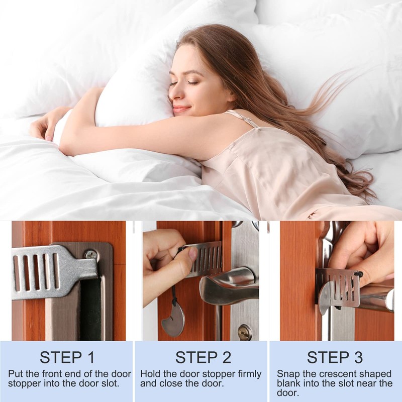 Portable Door Lock Travel Lock Solid Heavy Duty Lock Hole