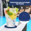 12PCS Posavasos para Mesa con Soporte Portavasos de Silicona Antideslizantes