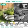 12 Inch Tall 72 Inch Diameter Round Silver Raised Garden